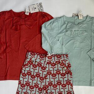 NWT Kate Quinn 4T Bamboo Girls Outfit Set | Bow Tops + Sailor Pants